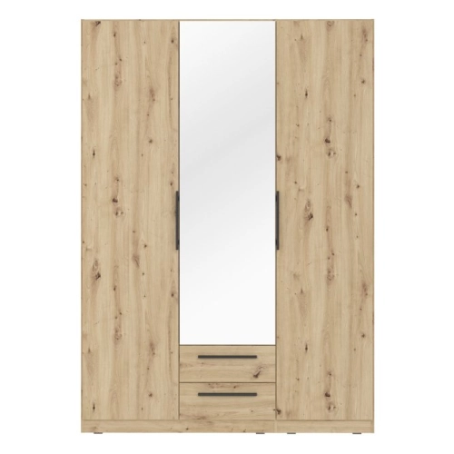 Szafa z lustrem i szufladami 150 cm Dąb Artisan